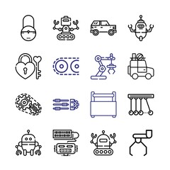 mechanic Icon Set with line icons. Modern Thin Line Style. Suitable for Web and Mobile Icon. Vector illustration EPS 10.