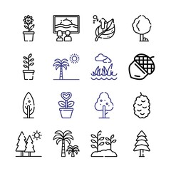 Fototapeta premium foliage Icon Set with line icons. Modern Thin Line Style. Suitable for Web and Mobile Icon. Vector illustration EPS 10.