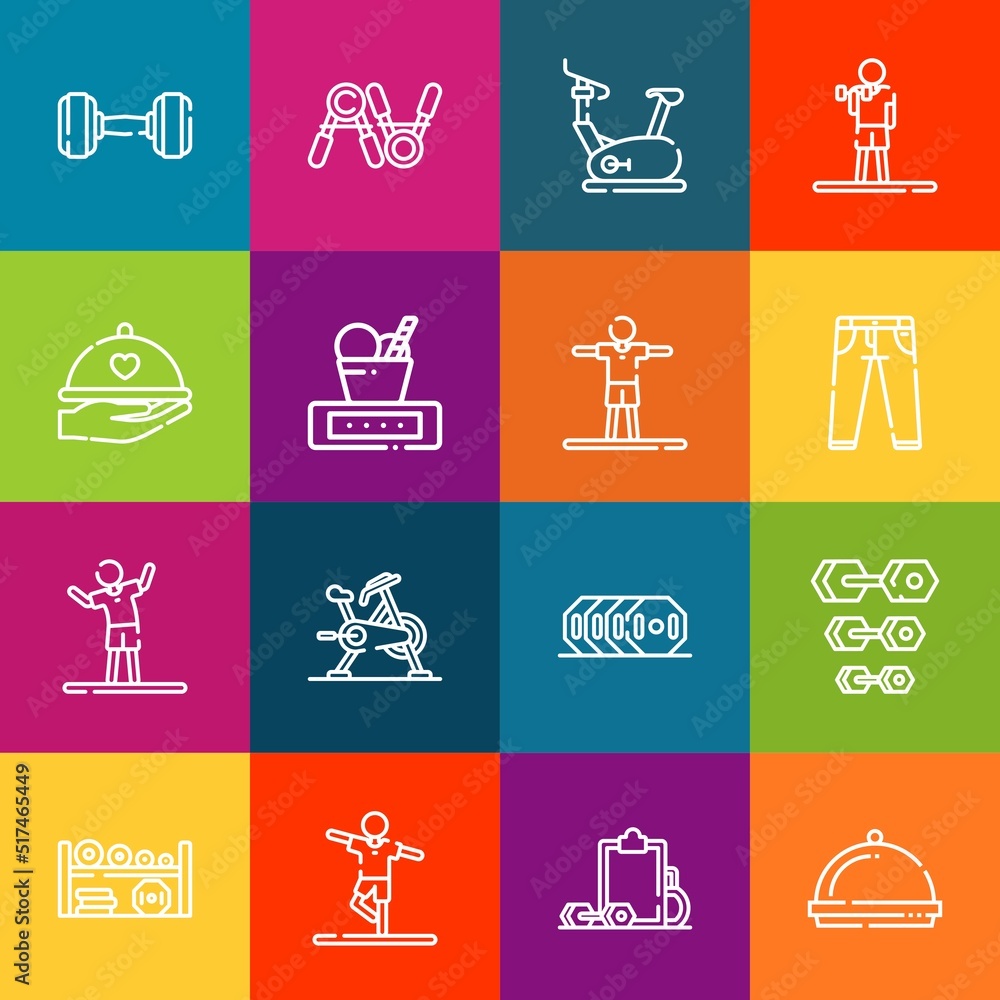Poster modern thin line icons set of slim elements. premium quality outline symbol collection. simple mono 