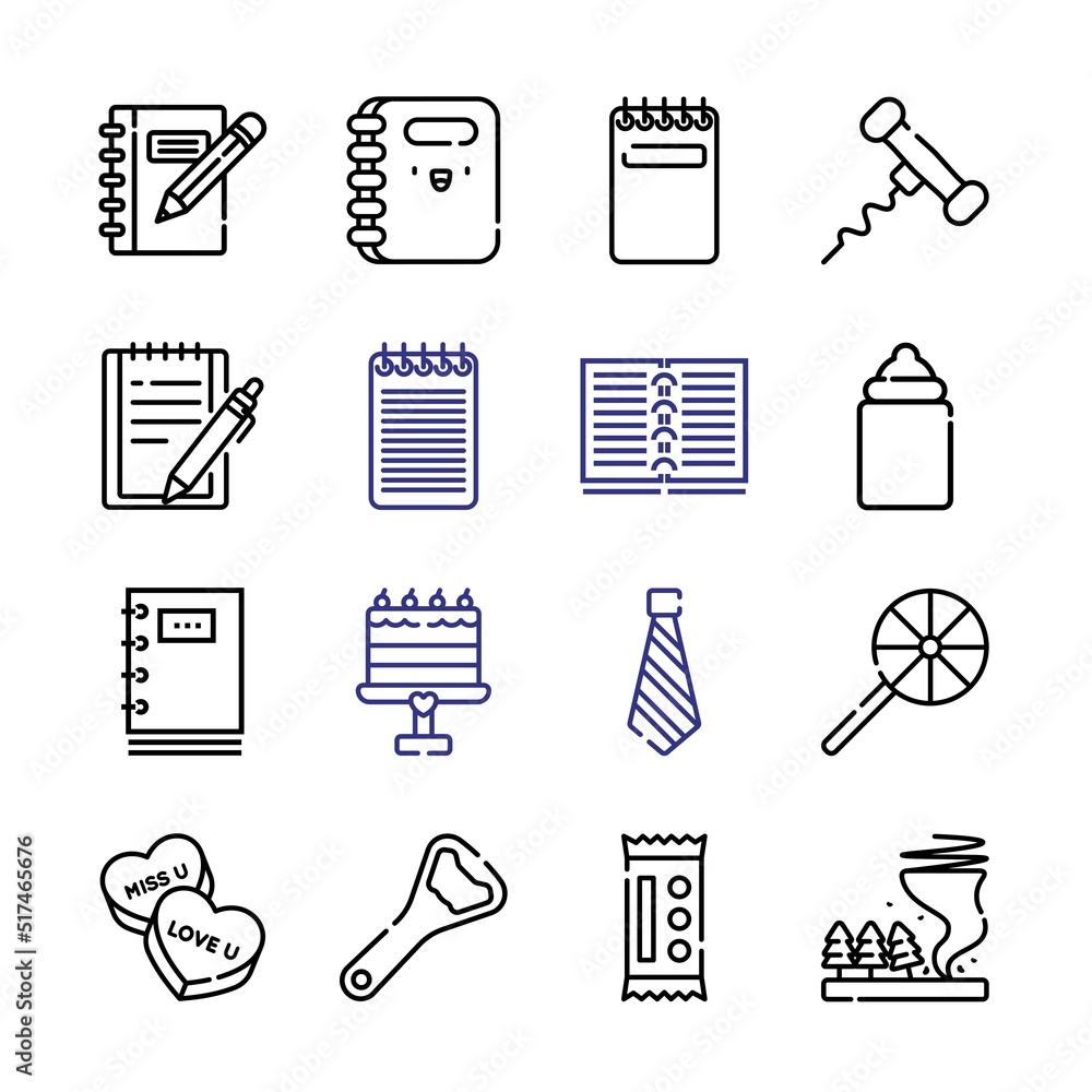 Aufkleber spiral icon set with line icons. modern thin line style. suitable for web and mobile icon. vector il