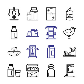 protein Icon Set with line icons. Modern Thin Line Style. Suitable for Web and Mobile Icon. Vector illustration EPS 10.