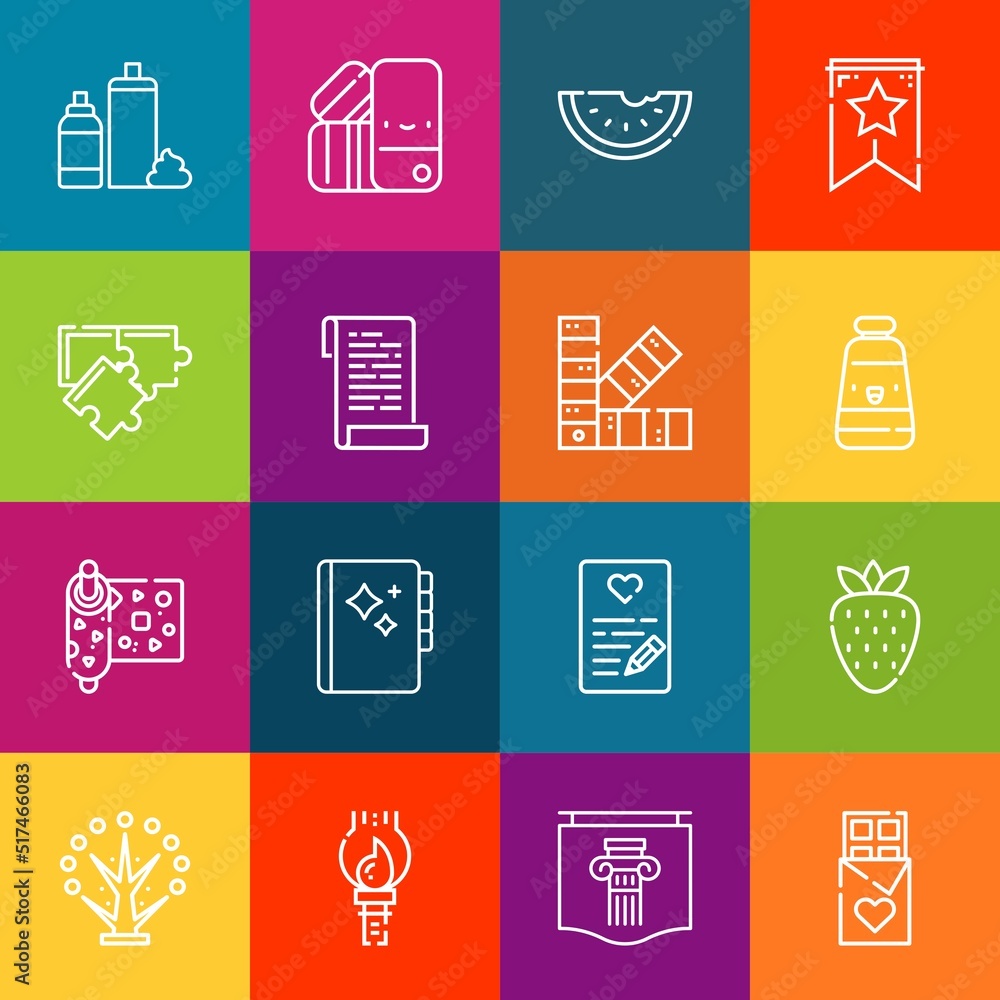 Poster modern thin line icons set of drop elements. premium quality outline symbol collection. simple mono 