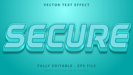Modern 3d Secure Editable Text Effect Design Template