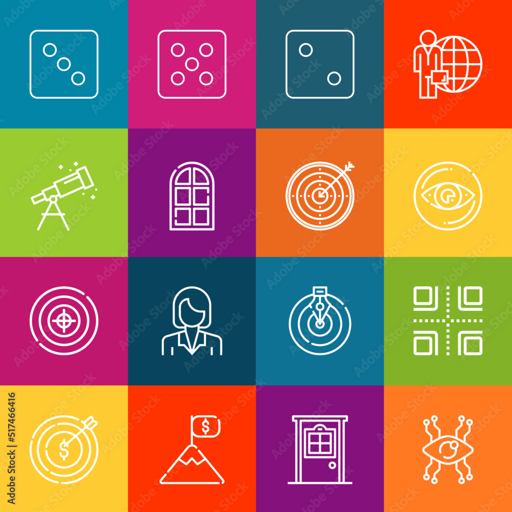 Aufkleber modern thin line icons set of opportunity elements. premium quality outline symbol collection. simpl