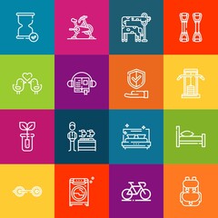 Modern thin line icons set of life elements. Premium quality outline symbol collection. Simple mono linear pictogram pack. Stroke vector logo concept for web graphics