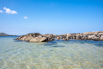 Beautiful clear water at Narin Strand in County Donegal - Ireland.