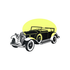 Obraz na płótnie Canvas car silhouette vector illustration with white background