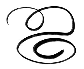 black ink line swirl loop doodle freehand sketch drawing shape form abstrat element