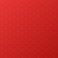 Chinese new year Frame with copy space ,asian elements with craft style on Red background.