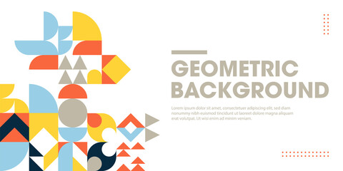 Geometry minimalist artwork poster with simple shape and figure. Abstract vector pattern design in Scandinavian style for web banner, business presentation, branding package, fabric print, wallpaper