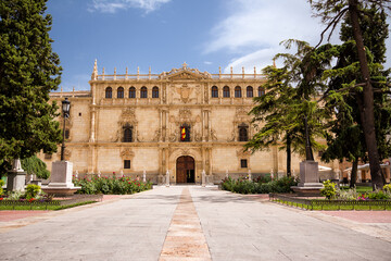 Facade of the building of the College of Saint Ildefonso, seat of the University of Alcalá de Henares - 517472062
