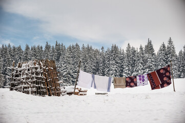 Zima góry Tatry Zakopane pranie