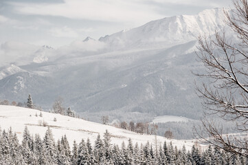 Zima góry Tatry Zakopane