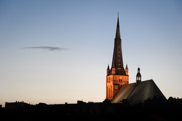 Katedra Szczecin nocą