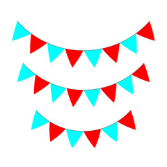 Vector set of decorative party pennants
