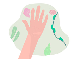 happy left-handed day flat illustration