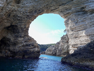 Sea caves in Vieste