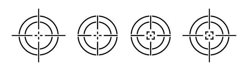 Focus target icon. Target goal icon, vector illustration