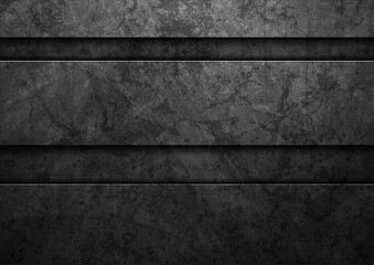 Black technology abstract background with ancient grunge texture. Geometric concept vector design