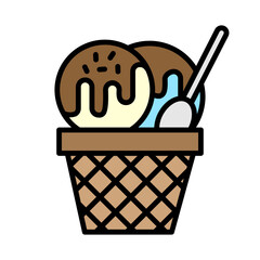 Illustration of Ice Cream Design Icon