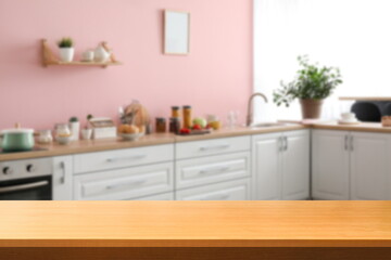 Fototapeta na wymiar modern kitchen interior with nice table