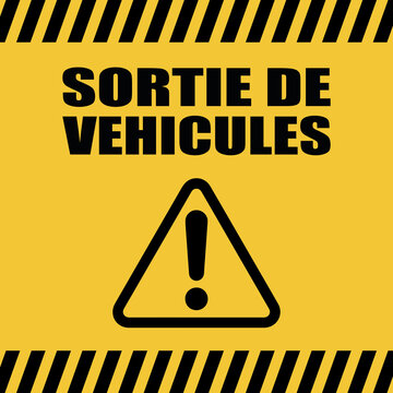 Logo sortie de v&eacute;hicules.