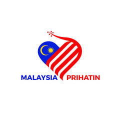Kuala Lumpur, Malaysia: August 31, 2022. Independence Day. Malaysia Prihatin. Translate: Malaysia is concerned. Vector Illustration.