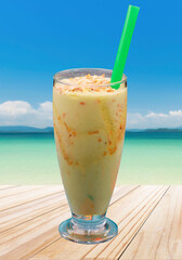 Summer fresh milk shake in Glass