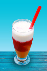 Summer fresh milk Fruit juice in Glass