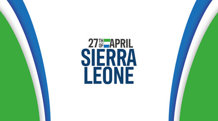Unabhängigkeitstag von Sierra Leone, 27 April - obrazy, fototapety, plakaty