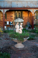 old sculptured water fountain