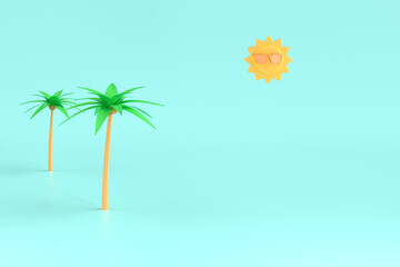 Fototapeta na wymiar 3d rendering summer concept picture