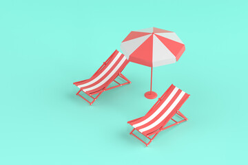 3d rendering summer concept picture