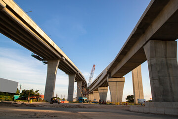 Skyward view of Padma multipurpose bridge  in Munshigonj-Dhaka, Bangladesh
