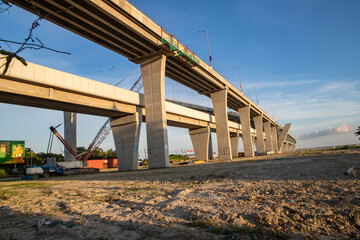 Skyward view of Padma multipurpose bridge  in Munshigonj-Dhaka, Bangladesh