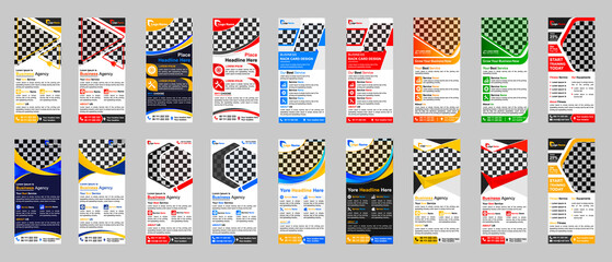 
Digital marketing agency rack card design, corporate Business dl flyer design template for Office, Company, and Multipurpose Use creative dl flyer design.