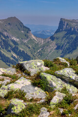 Aussicht vom Niederhorn in der Schweiz, Juli 2022