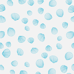 Seashell Pattern In Sea Green Color