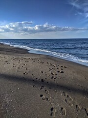 Obraz premium Beach, foot steps