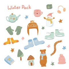 set of winter collection stickers aesthetic just select and use them for your next winter journal