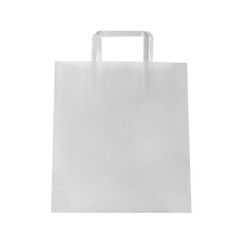 Blank paper bag on white background. Space for design