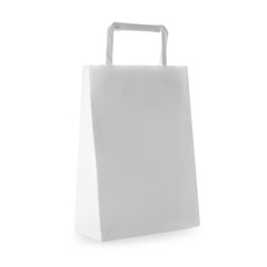 Blank paper bag on white background. Space for design