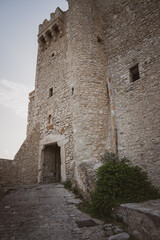 Italy, July 2022: architectural details, at sunset, on the island of San Nicola Isole Tremiti