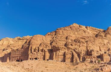 View of the amazing compound of ancient Petra, Jordan