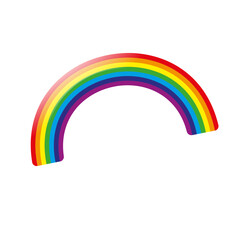 Isolated vector rainbow on a white background