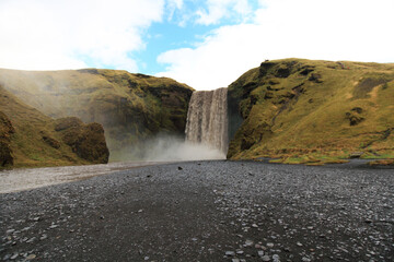 Obraz na płótnie Canvas Skógafoss - one of the biggest waterfalls in Iceland