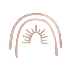 Fototapeta premium Magic brown arch rainbow. High quality illustration