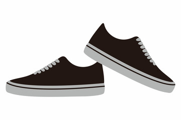 Illustration of men's shoe icon. Shoe icon. Collection of sneakers. Isolated on a white background.