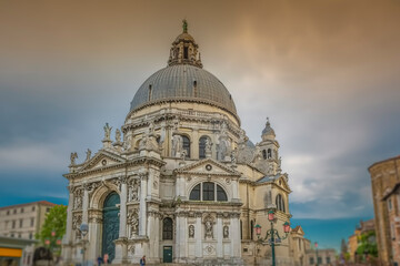 Fototapeta na wymiar Basilica Santa Maria della Salute in Venice, Italy 