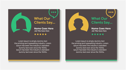 Fototapeta premium Creative Testimonial Template, Quote , What Our Clients Say , Infographic Template Editable Vector Illustration 